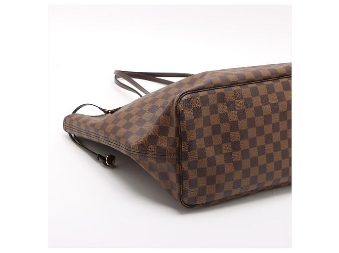 Louis Vuitton Borsa a tracolla shopper Neverfull GM Canvas Damier Ebene Marrone - vista 4