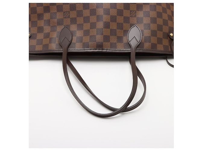 Louis Vuitton Borsa a tracolla shopper Neverfull GM Canvas Damier Ebene Marrone - vista 5
