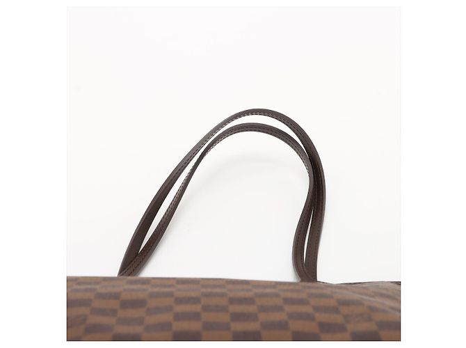 Louis Vuitton Borsa a tracolla shopper Neverfull GM Canvas Damier Ebene Marrone - vista 6