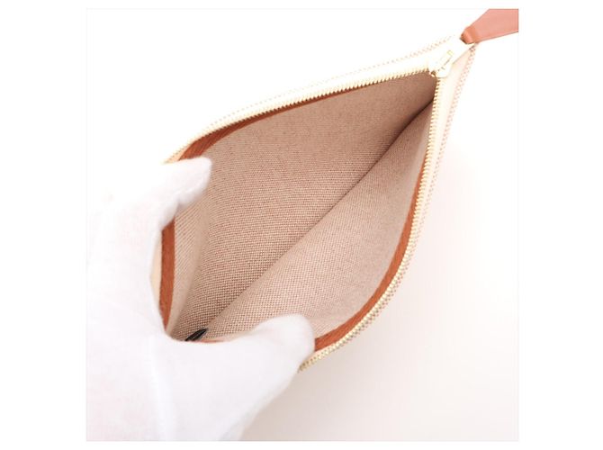 Hermès Herbag PM Twill Ash & Vache Hunter Leather & Canvas Zip Top-handle Handbag Beige - vista 10