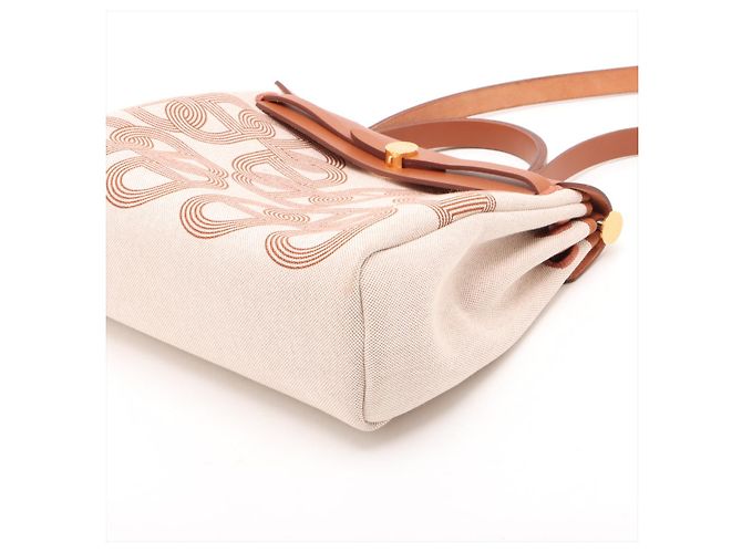 Hermès Herbag PM Twill Ash & Vache Hunter Leather & Canvas Zip Top-handle Handbag Beige - vista 3