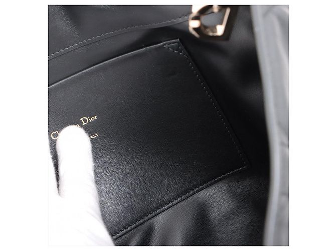 Dior Borsa 2-Way Toujours Large in pelle di vitello Lucky Star Macrocannage Nera Nero - vista 14