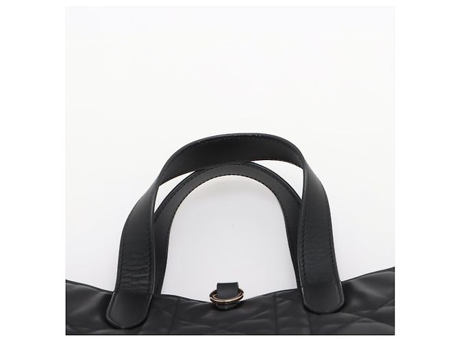 Dior Borsa 2-Way Toujours Large in pelle di vitello Lucky Star Macrocannage Nera Nero - vista 6