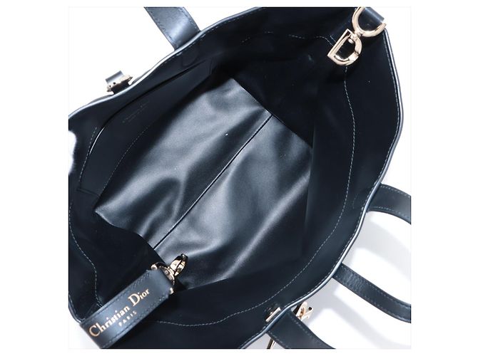 Dior Borsa 2-Way Toujours Large in pelle di vitello Lucky Star Macrocannage Nera Nero - vista 8