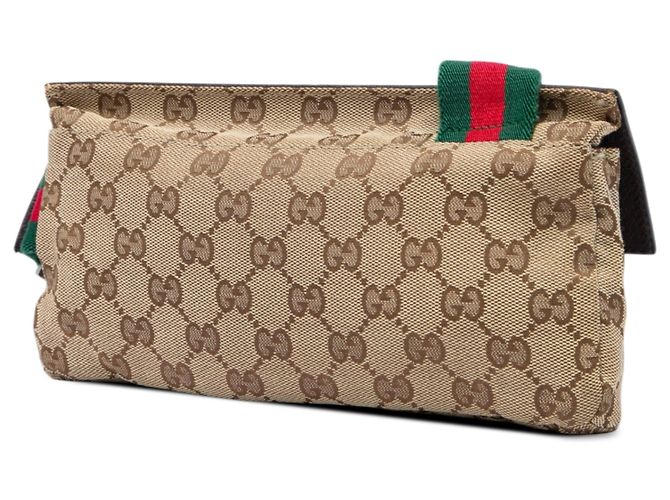 Borsa a tracolla Gucci GG Canvas Web beige - vista 2