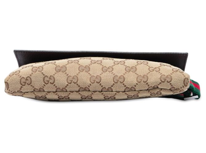 Borsa a tracolla Gucci GG Canvas Web beige - vista 3