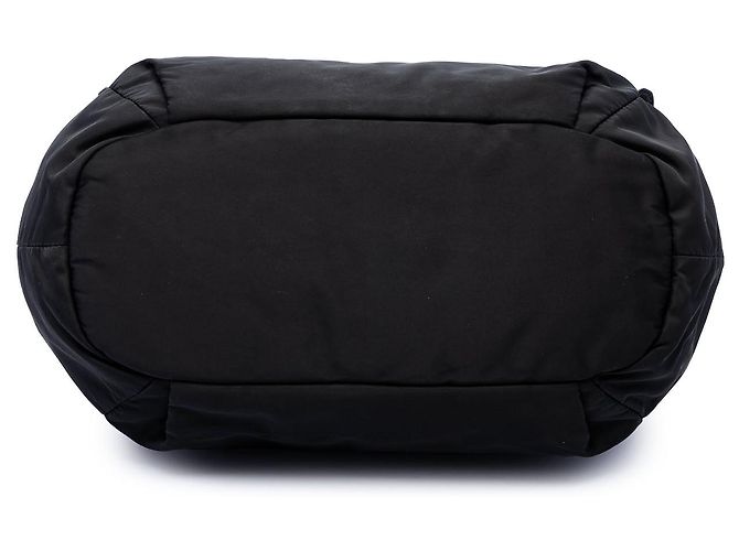 Borsa Prada Tessuto Canapa Logo Nera Nero - vista 3