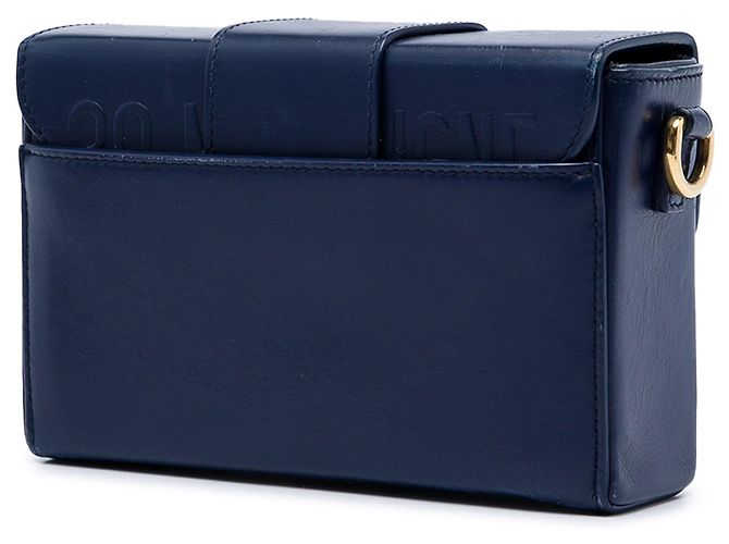 Borsa 30 Montaigne Dior in pelle blu - vista 2
