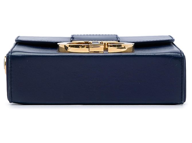 Borsa 30 Montaigne Dior in pelle blu - vista 3