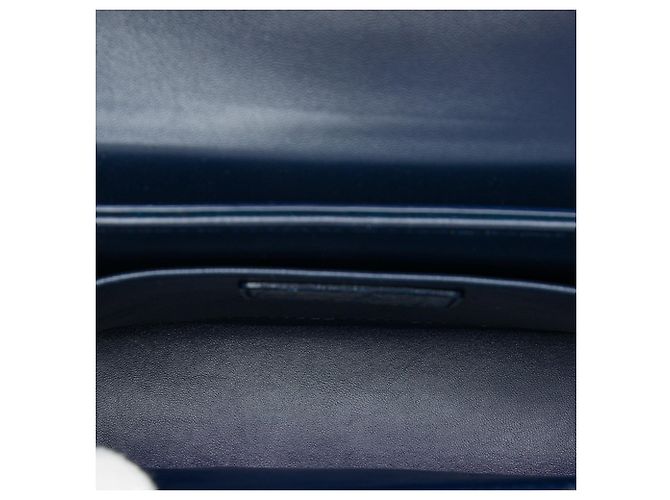Borsa 30 Montaigne Dior in pelle blu - vista 4