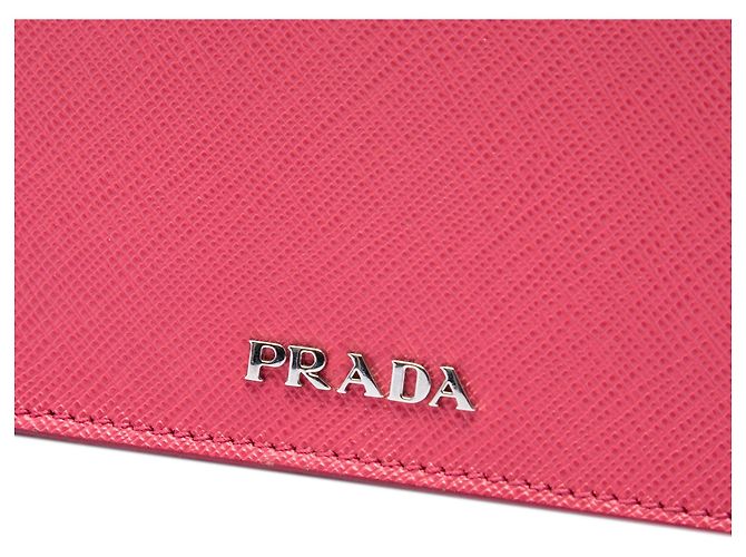 Borsa a tracolla Prada Bicolor Saffiano con chiusura Turn Lock, Rosa - vista 5