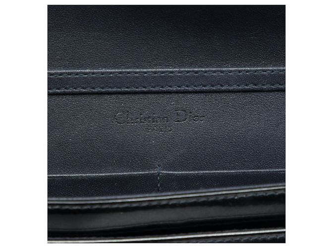 Borsa a tracolla Diorama Wallet on Chain in vernice metallizzata Microcannage nera Dior Nero - vista 5