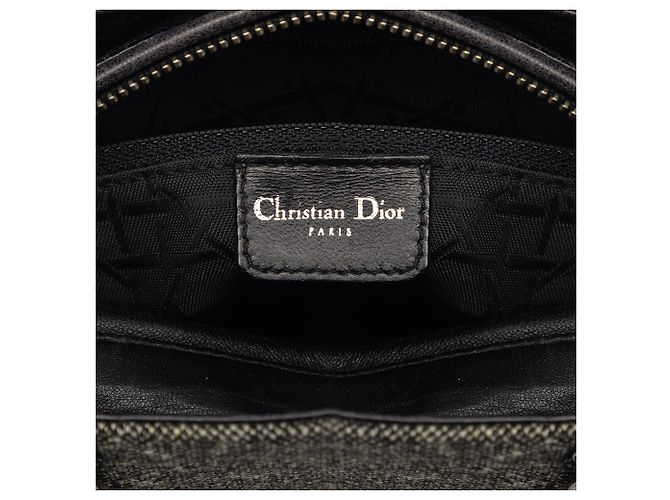 Borsa Lady Dior Medium in tweed grigio - vista 5