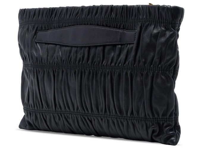 Clutch Prada Nappa Gaufre nera Nero - vista 2