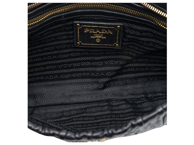 Clutch Prada Nappa Gaufre nera Nero - vista 4