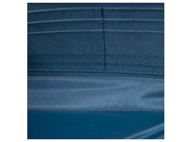 Borsa a tracolla Boy Wallet On Chain in pelle d'agnello blu con cristalli Chanel - vista 4