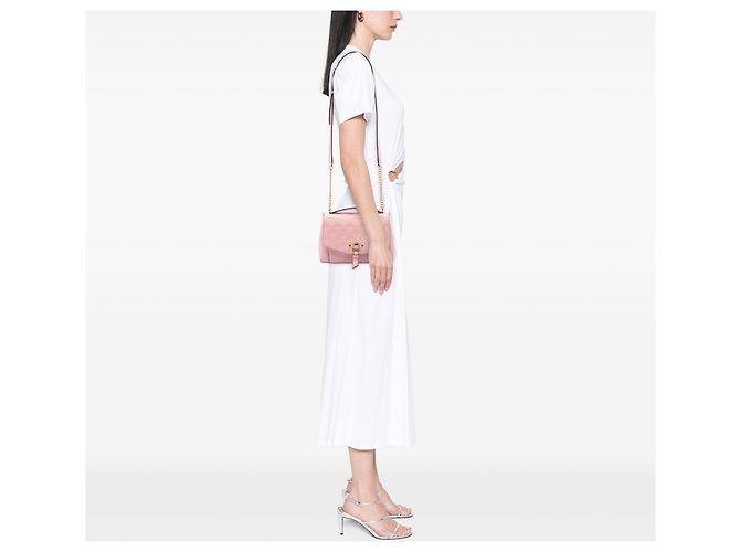 Borsa Satchel Louis Vuitton Monogram Empreinte Blanche BB Rosa - vista 6