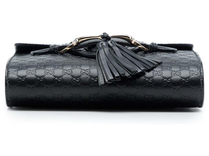Borsa a tracolla Gucci Mini Microguccissima Emily Nera Nero - vista 3