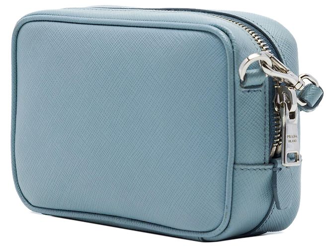 Borsa Camera Prada Saffiano Fiocco Blue - vista 2
