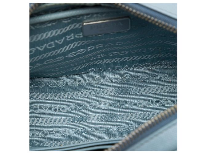 Borsa Camera Prada Saffiano Fiocco Blue - vista 4