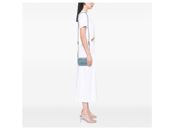 Borsa Camera Prada Saffiano Fiocco Blue - vista 6