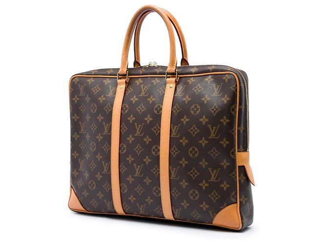 Borsa da Lavoro Louis Vuitton Monogram Porte Documents Voyage Marrone - vista 2