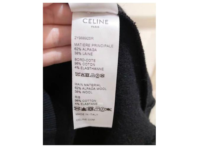 Céline Strickpullover aus Wolle Schwarz - Ansicht 5