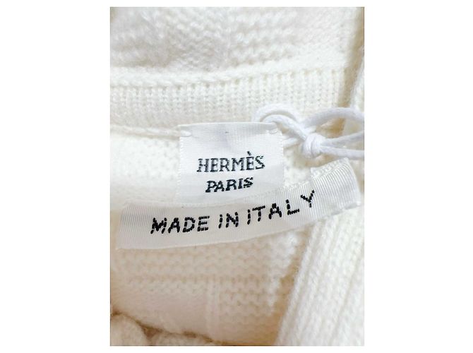 Hermès Twillaine Knitwear Bianco - vista 4