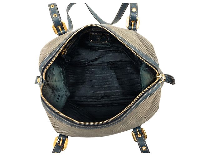 Brown Prada Canvas Canapa Logo Shoulder Bag - view 5