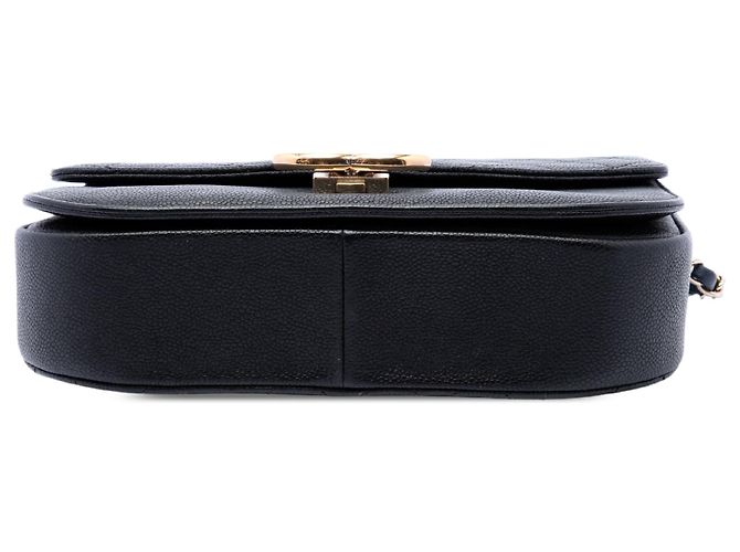 Borsa Satchel Chanel Paris Cuba Medium Quilted Caviar Thread Around Flap Nera Nero - vista 3