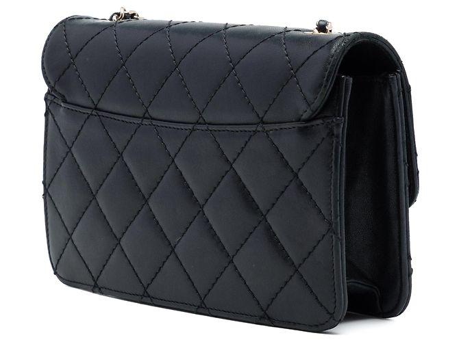 Borsa a tracolla Chanel Mini Sheepskin Beauty Lock nera Nero - vista 2