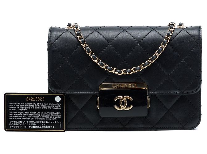 Borsa a tracolla Chanel Mini Sheepskin Beauty Lock nera Nero - vista 8