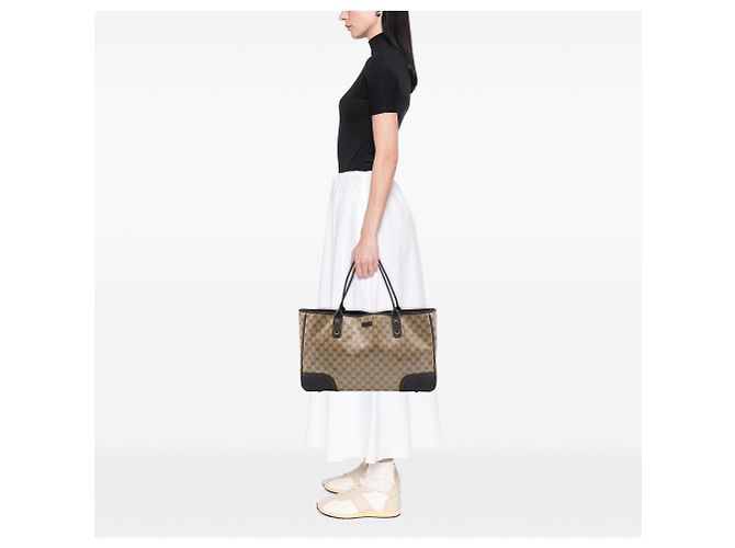 Borsa Tote Gucci GG Crystal Princy Beige - vista 6