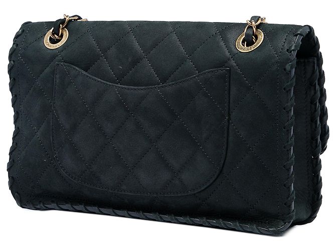 Bolso bandolera Chanel Medium Quilted Iridescent Calfskin Happy Stitch Flap Negro - vista 2