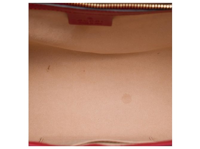 Padlock Borsa a tracolla Gucci Medium GG Supreme con lucchetto, rossa Rosso - vista 4