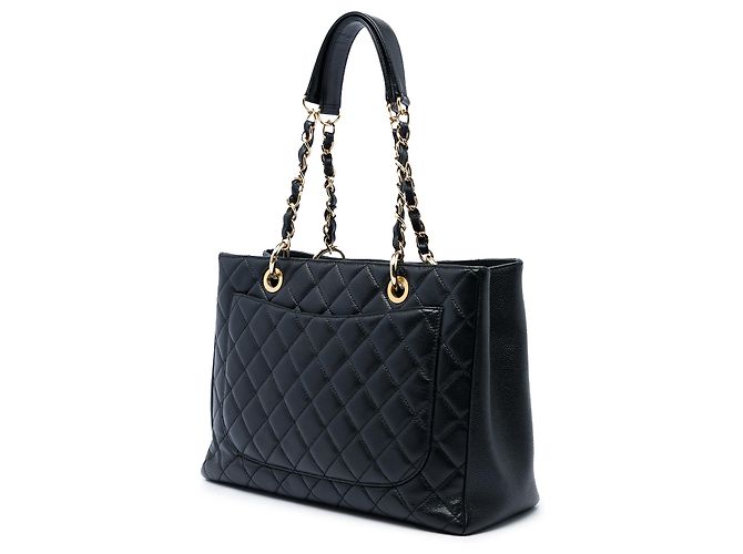 Borsa Chanel Caviar Grand Shopping Tote Nera Nero - vista 2