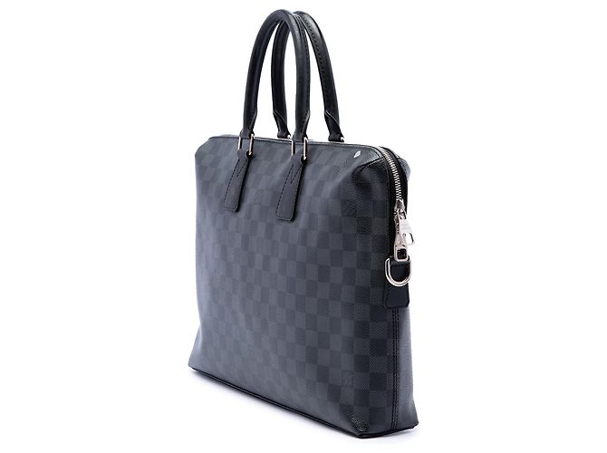 Borsa Business Louis Vuitton Damier Graphite Porte Documents Jour Nera Nero - vista 2