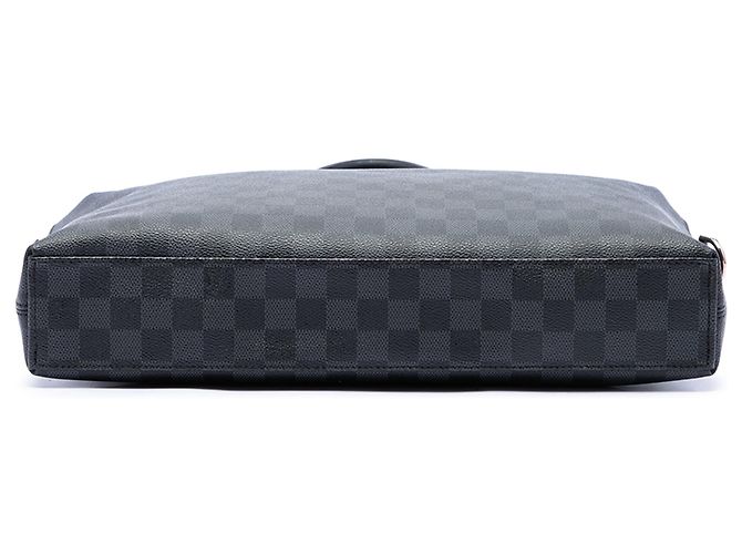 Borsa Business Louis Vuitton Damier Graphite Porte Documents Jour Nera Nero - vista 3