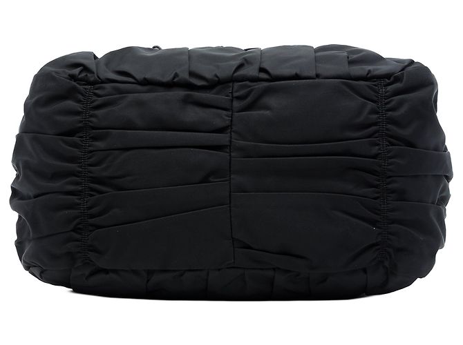 Borsa Satchel Prada Tessuto Gaufre nera Nero - vista 3