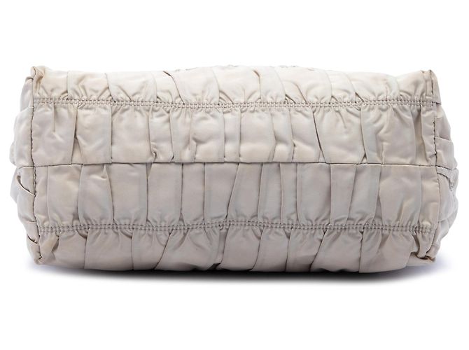 Borsa Satchel Prada Tessuto Gaufre marrone - vista 3