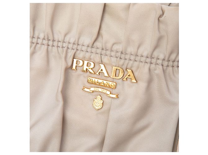 Borsa Satchel Prada Tessuto Gaufre marrone - vista 5