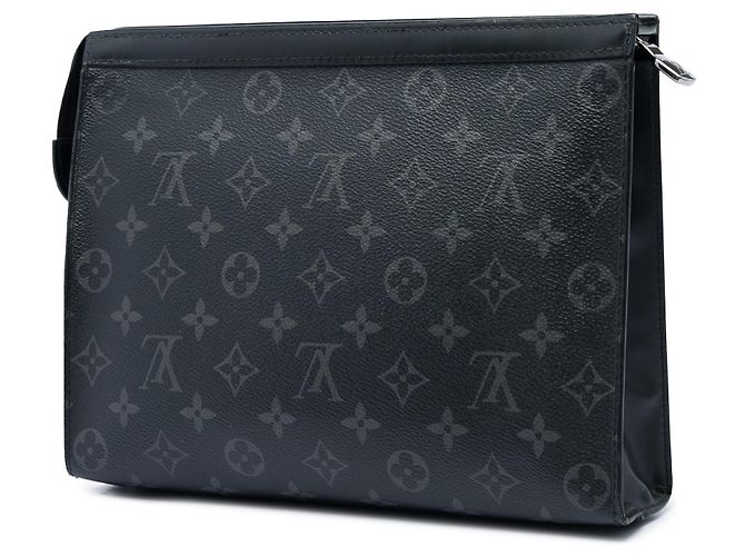 Borsa a Clutch Louis Vuitton Monogram Eclipse Pochette Voyage MM Nera Nero - vista 2