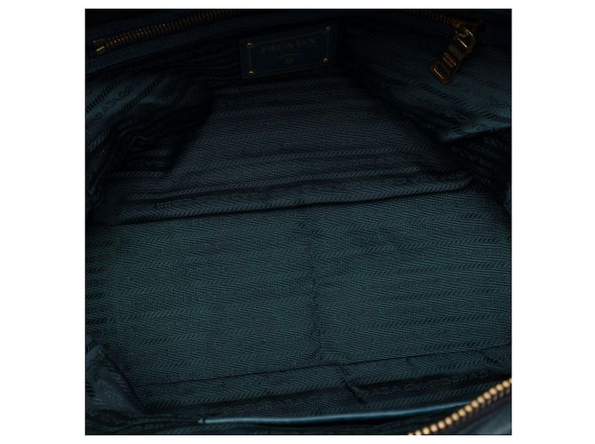 Borsa Prada Vitello Shine Blu - vista 4