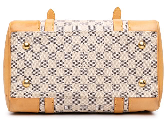 Borsa Louis Vuitton Damier Azur Berkeley bianca Bianco - vista 3