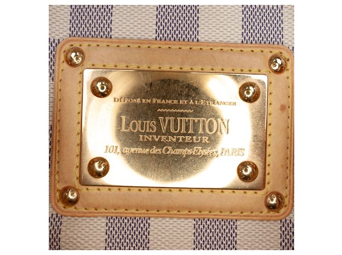 Borsa Louis Vuitton Damier Azur Berkeley bianca Bianco - vista 5