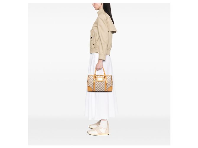 Borsa Louis Vuitton Damier Azur Berkeley bianca Bianco - vista 6