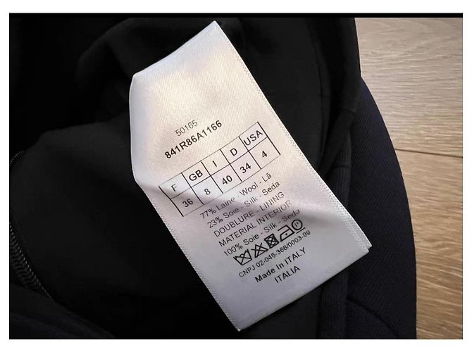 Dior Kleid aus schwarzer Wolle - Ansicht 3