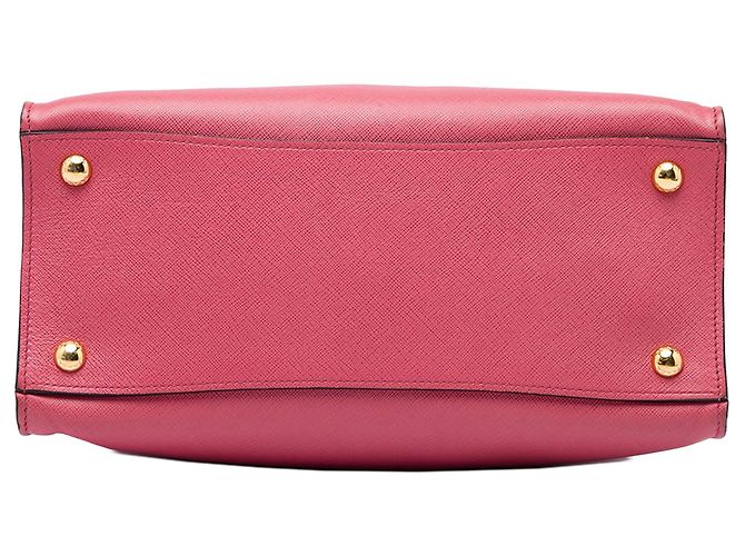 Sac cabas satchel Prada Saffiano Soft à trois poches, Rose - vue 3