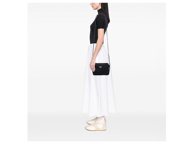 Borsa Camera Prada Tessuto Nera Nero - vista 6