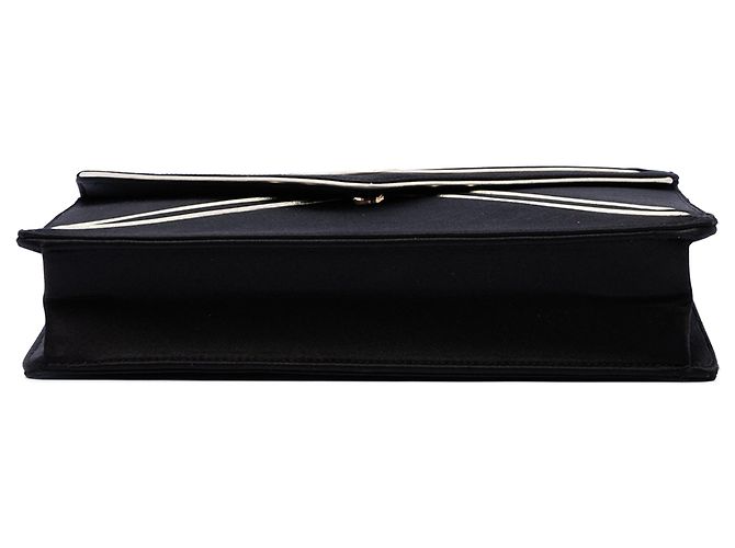 Borsa a tracolla Gaby in raso monogramma nero Saint Laurent - vista 3